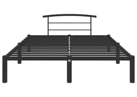Cadru de pat, negru, 140 x 200 cm, metal - 3/5