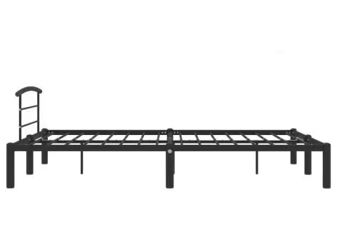 Cadru de pat, negru, 140 x 200 cm, metal - 4/5