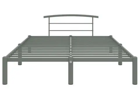 Cadru de pat, gri, 140 x 200 cm, metal - 3/5