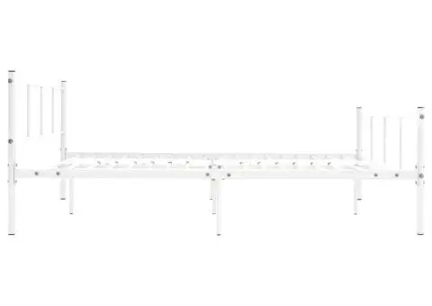 Cadru de pat, alb, 120 x 200 cm, metal - 4/5