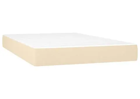 Pat box spring cu saltea, crem, 120x200 cm, textil - 5/5