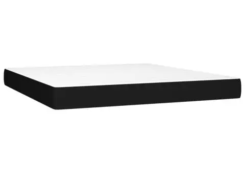 Pat box spring cu saltea, negru, 160x200 cm, textil - 5/5
