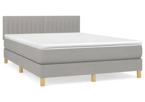 Pat continental, gri deschis, 140x200 cm, material textil - 2/5