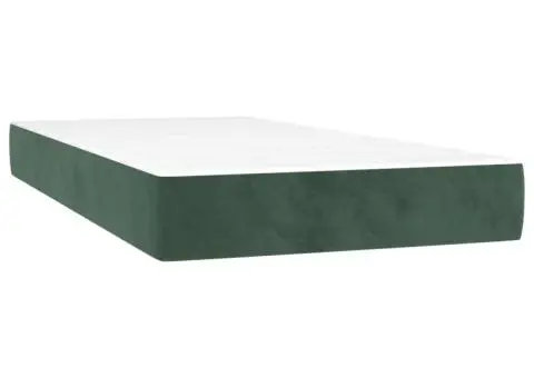 Pat box spring cu saltea, verde închis, 90x190 cm, catifea - 5/5