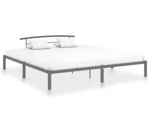 vidaXL Cadru de pat, gri, 180 x 200 cm, metal