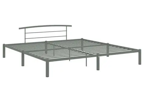 Cadru de pat, gri, 180 x 200 cm, metal - 2/5