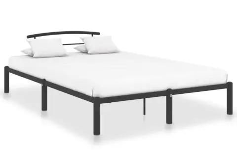 Cadru de pat, negru, 140 x 200 cm, metal - 1/5