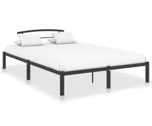 vidaXL Cadru de pat, negru, 140 x 200 cm, metal