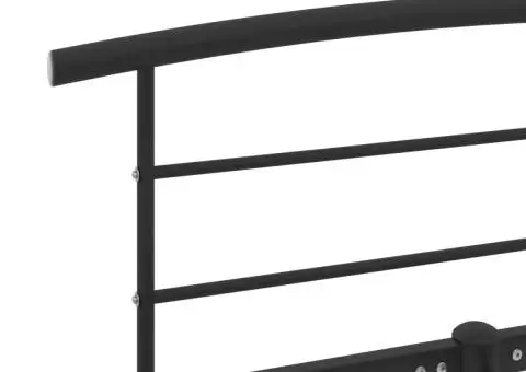 Cadru de pat, negru, 140 x 200 cm, metal - 5/5