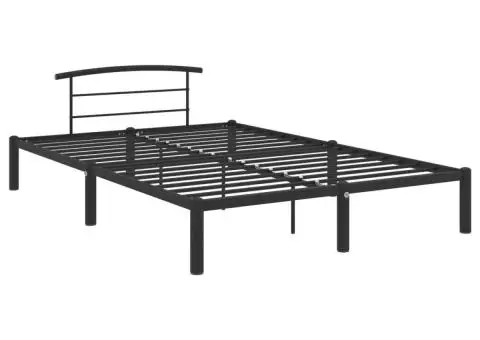 Cadru de pat, negru, 140 x 200 cm, metal - 2/5