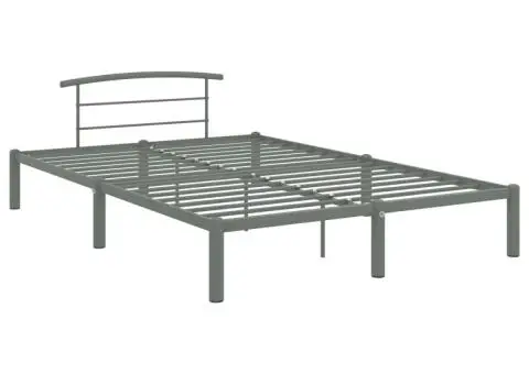 Cadru de pat, gri, 140 x 200 cm, metal - 2/5