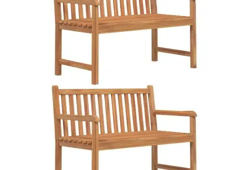 Set de sufragerie de grădină, lemn masiv de tec, 5 piese - 4/5