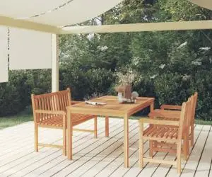 vidaXL Set mobilier pentru grădină, 4 piese, lemn masiv de tec
