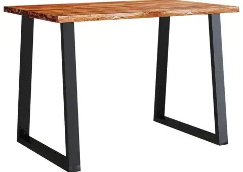 Set de masă din 3 piese, margini naturale, lemn masiv de acacia - 3/5