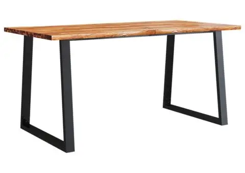 Set de masă din 3 piese, margini naturale, lemn masiv de acacia - 3/5