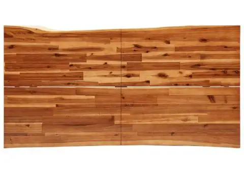 Set de masă din 3 piese, margini naturale, lemn masiv de acacia - 5/5