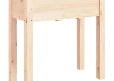 Jardinieră cu roți și căptușeală 71x37x80 cm lemn masiv de brad - 3/5