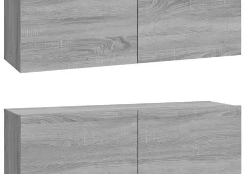 Set dulap TV, 3 piese, gri sonoma, lemn prelucrat - 5/5