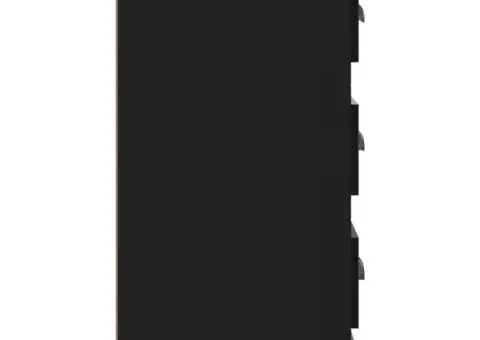 Servante, 2 piese, negru, lemn prelucrat - 5/5