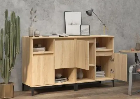 Dulapuri, 2 buc, stejar sonoma, 60x35x70 cm, lemn prelucrat - 3/5