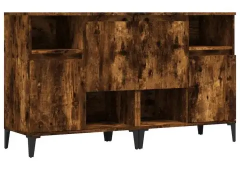 Dulapuri, 2 buc, stejar afumat, 60x30x75 cm, lemn prelucrat - 2/5