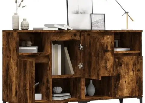 Dulapuri, 2 buc, stejar afumat, 60x30x75 cm, lemn prelucrat - 4/5