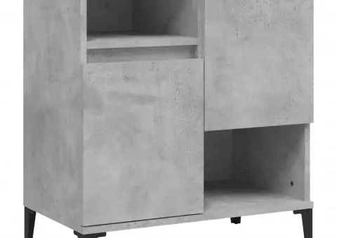 Dulapuri, 3 buc, gri beton, 60x35x70 cm, lemn prelucrat - 5/5