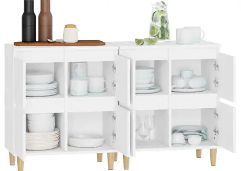 Dulapuri, 2 buc, alb, 60x35x70 cm, lemn prelucrat - 5/5