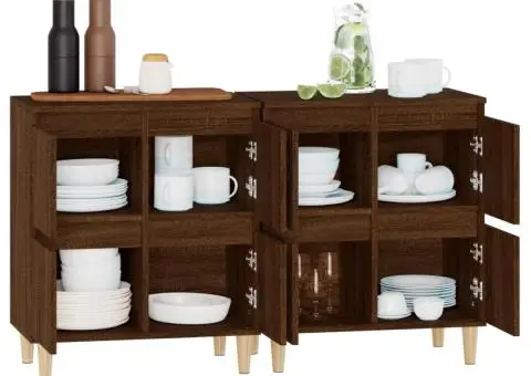 Dulapuri, 2 buc, stejar maro, 60x35x70 cm, lemn prelucrat - 5/5