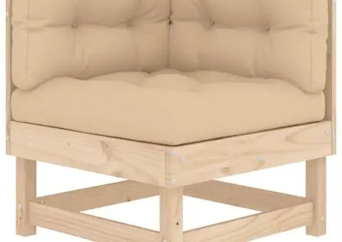 Set mobilier de grădină cu perne, 5 piese, lemn masiv - 4/5