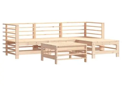 Set mobilier de grădină cu perne, 5 piese, lemn masiv - 3/5