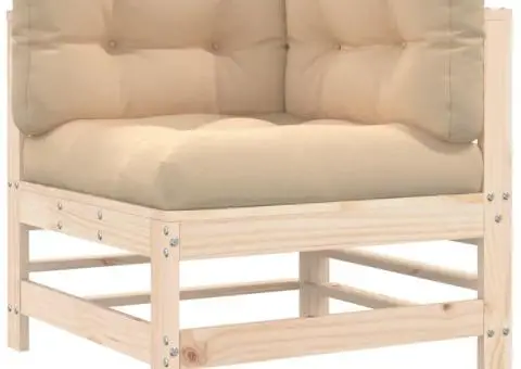 Set mobilier de grădină cu perne, 5 piese, lemn masiv - 4/5