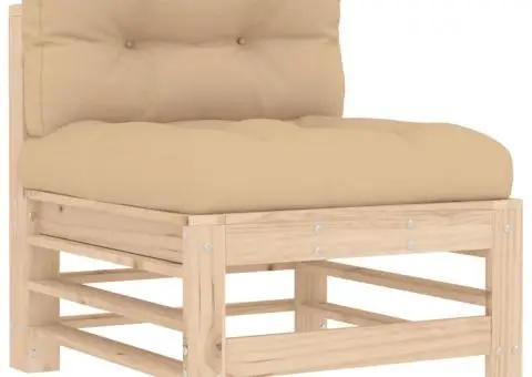 Set mobilier de grădină cu perne, 5 piese, lemn masiv - 5/5