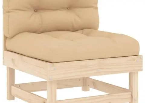 Set mobilier de grădină cu perne, 7 piese, lemn masiv - 5/5