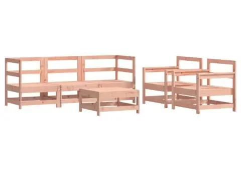 Set mobilier de grădină cu perne, 6 piese, lemn masiv Douglas - 3/5