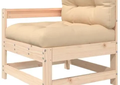 Set mobilier de grădină cu perne, 7 piese, lemn masiv - 4/5