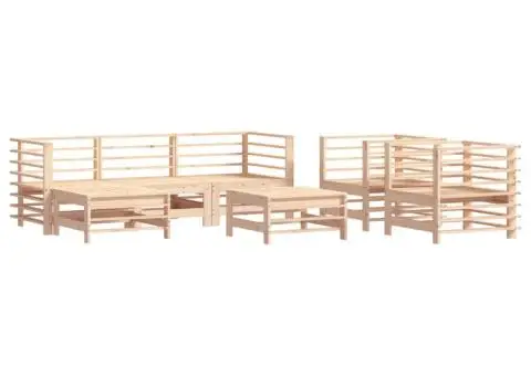 Set mobilier de grădină cu perne, 7 piese, lemn masiv - 3/5