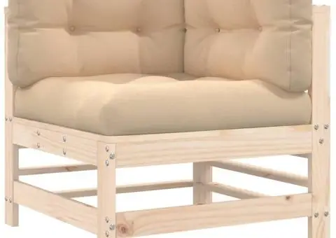 Set mobilier de grădină cu perne, 7 piese, lemn masiv - 4/5