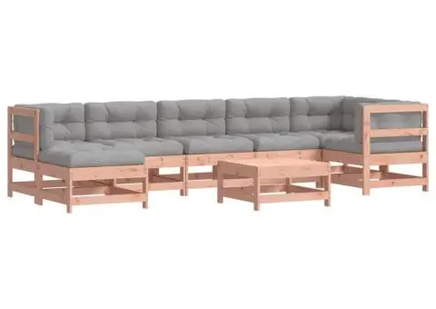 Set mobilier de grădină cu perne, 8 piese, lemn masiv douglas - 2/5