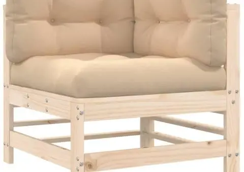 Set mobilier de grădină cu perne, 8 piese, lemn masiv - 4/5