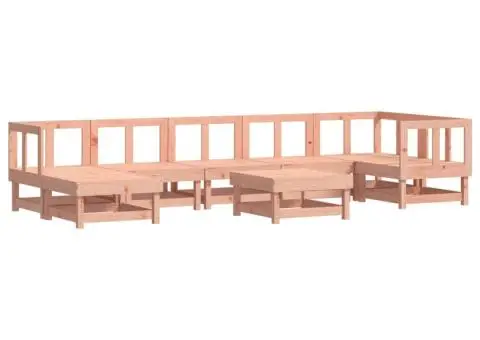 Set mobilier de grădină cu perne, 8 piese, lemn masiv douglas - 3/5