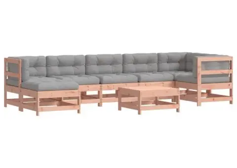 Set mobilier de grădină cu perne, 8 piese, lemn masiv douglas - 2/5