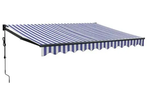 Copertina automată retractabilă, albastru și alb, 3,5x2,5 m - 2/5
