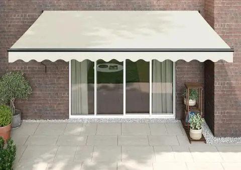 Copertină retractabilă automată, crem, 4,5x3 m - 1/5