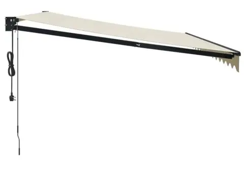 Copertină retractabilă automată, crem, 4,5x3 m - 4/5