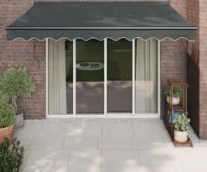 vidaXL Copertină automată retractabilă, antracit, 3,5x2,5 m