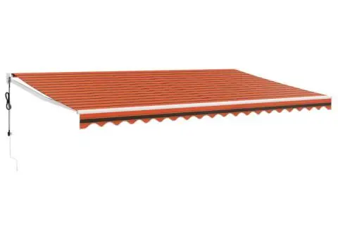 Copertina retractabilă automată, portocaliu și maro, 5x3 m - 2/5