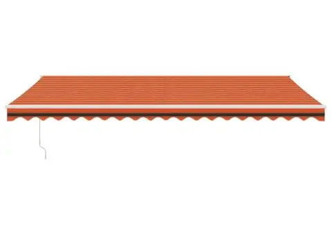 Copertina retractabilă automată, portocaliu și maro, 5x3 m - 3/5