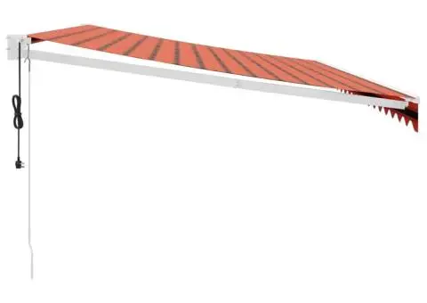 Copertina retractabilă automată, portocaliu și maro, 5x3 m - 4/5