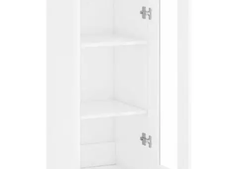 Dulap montat pe perete, alb extralucios, 34,5x34x90 cm - 5/5